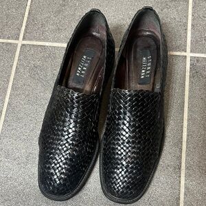 Stuart Weitzman Men's Black Woven Loafer Shoes Size 10.5